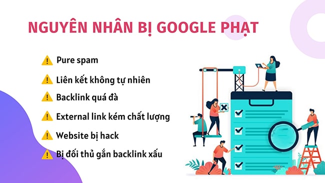 Nguyên nhân website bị Google phạt
